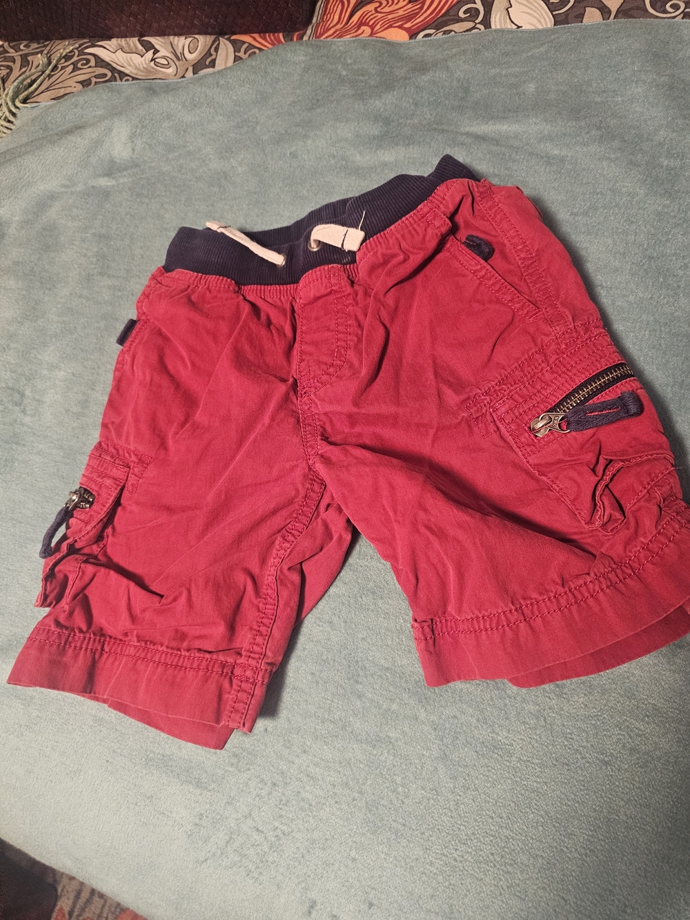 Hanna Andersson Sz 100 Red With Blue Waistband Shorts